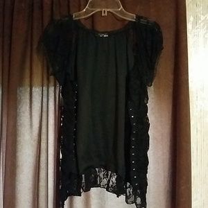Black lace top